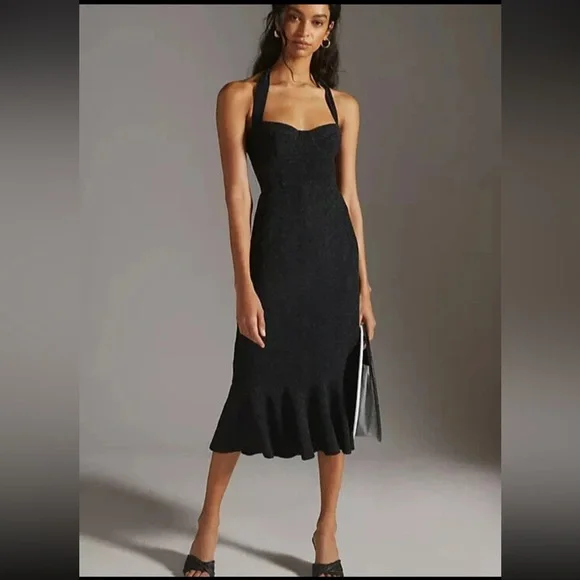 NWT Anthropologie Hutch Halter Corset Midi Halter Dress - Picture 3 of 9